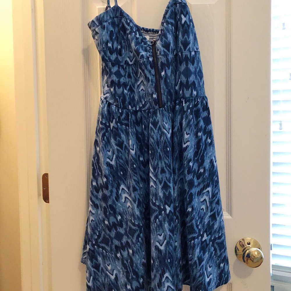 Blue Printed Dress